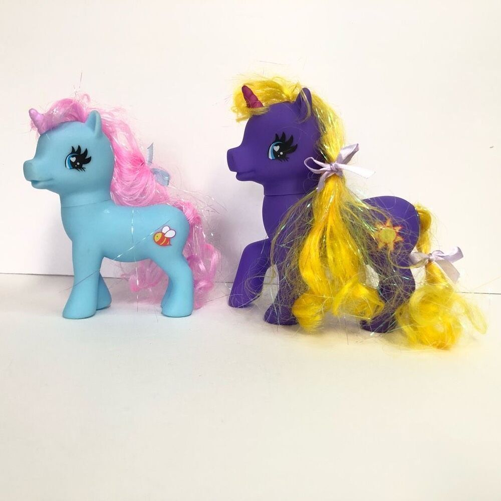 gi go wonder pony land unicorn purple blue and purple bee sun 6 inches‎ tall